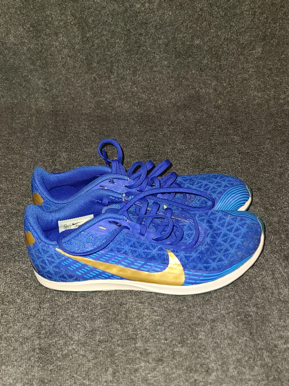 Nike Youth Zoom Rival XC AJ0851-400 Blue & Gold Running Cleats Shoes Size 3.5